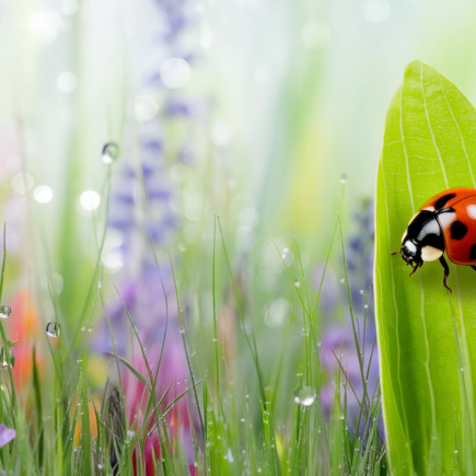 coccinelle-feuille-verde-rosee-plantes