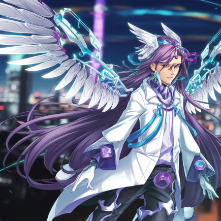 anime-ailes-ange-technologiques-skyline-futuriste