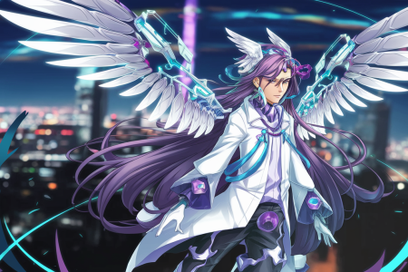 anime-ailes-ange-technologiques-skyline-futuriste