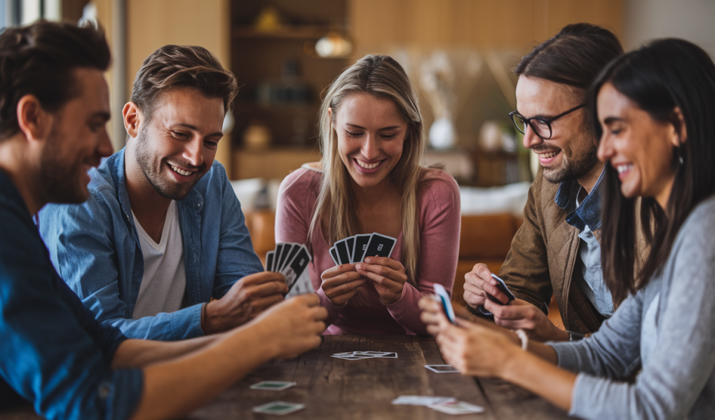 amis-jeu-cartes-salon-moderne