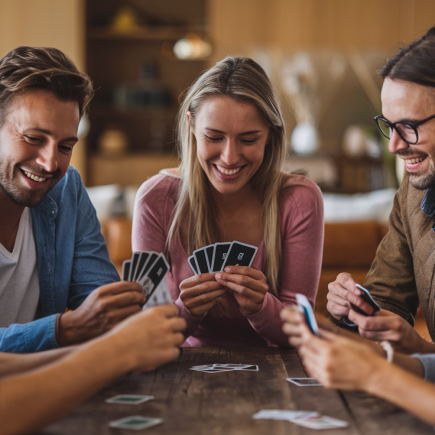 amis-jeu-cartes-salon-moderne