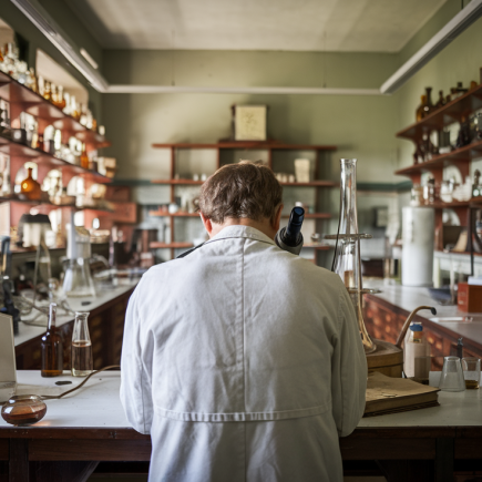 laboratoire-ancien-homme-microscope-etageres