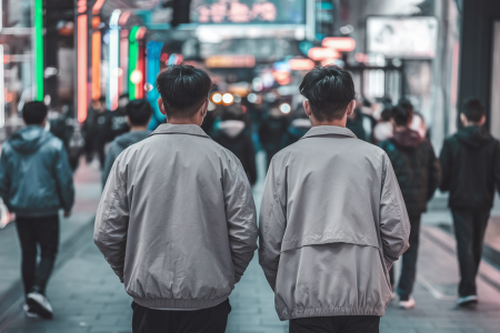 hommes-marche-rue-chinoise-neons