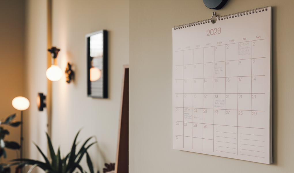 mur-bureau-calendrier-plantes-lumiere